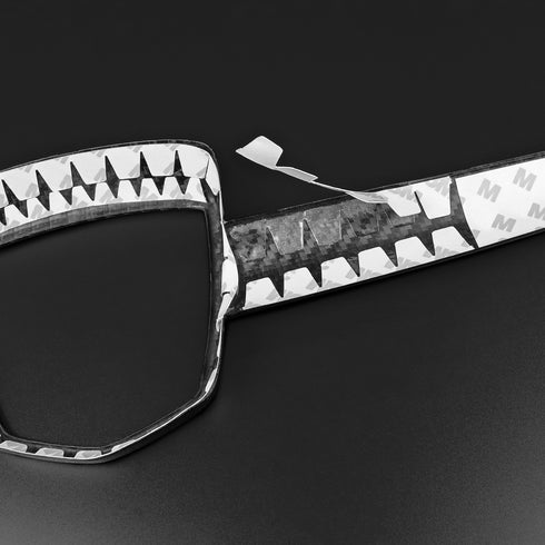 Carbon Fiber Front Logo Frame Trim Strip-6